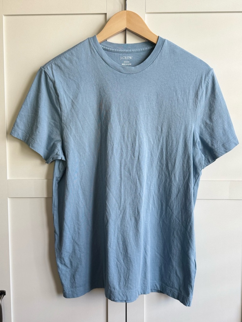J.Crew Factory Cotton Washed Jersey Tee in Light Blue Size Medium